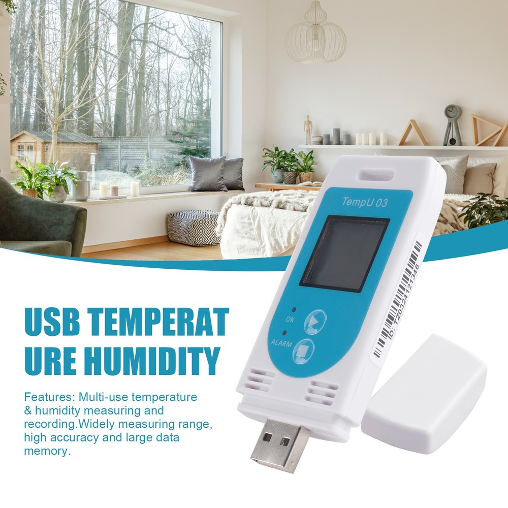 1 Pcs TempU 03 USB Temperature Humidity Data Logger Reusable TEMP4057