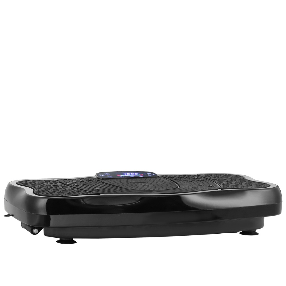 Waver Vibration Plate Exercise Machine Full Body w/Loop Bands for Training Black