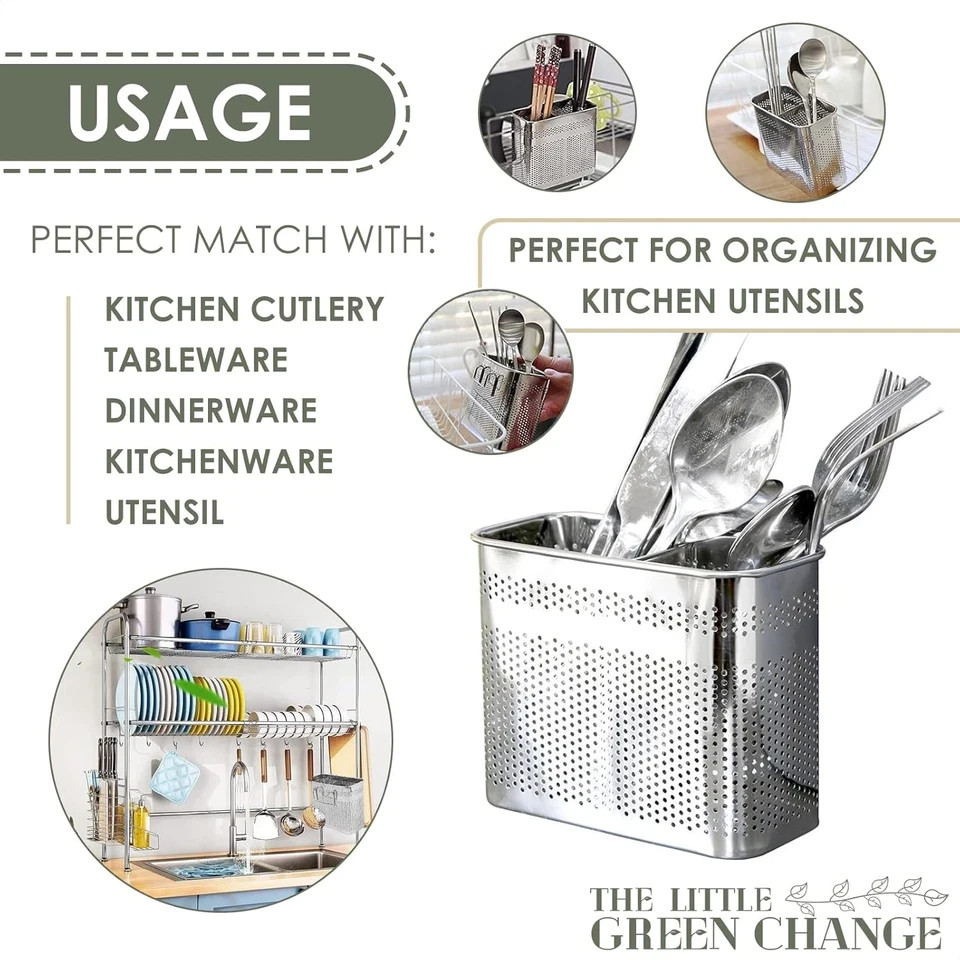 Silverware Drying Basket Kitchen Sink Utensil Holder Replacement Thin Dish Rack