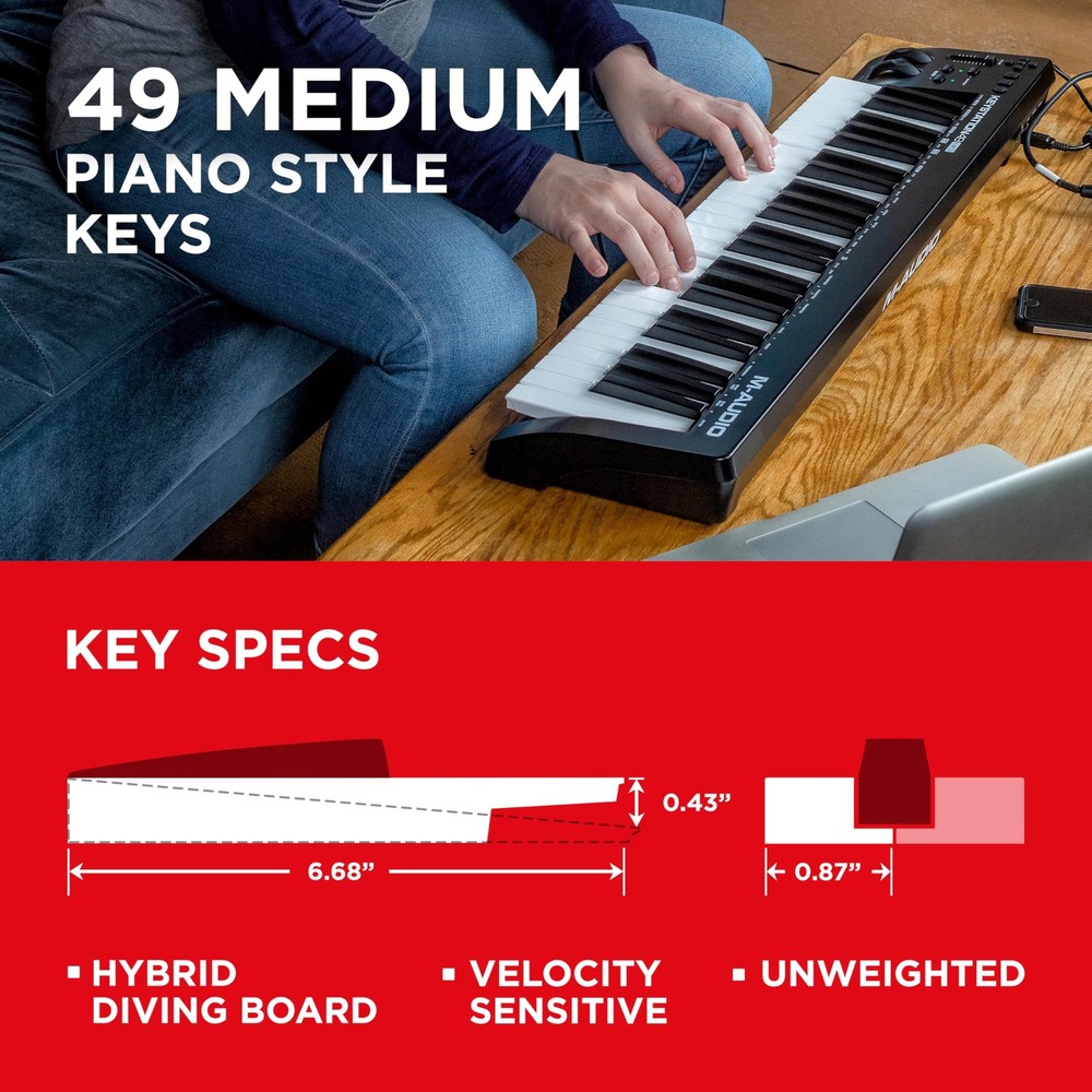 Keystation 49 MK3 - Synth Action 49 Key USB MIDI Keyboard Controller with