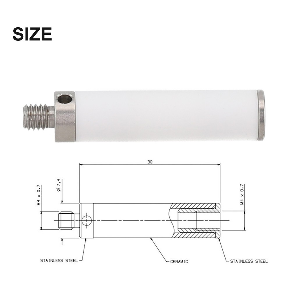A50007754 CMM Touch Probe Ceramic Stem 30mm Extension with Thread Stylus