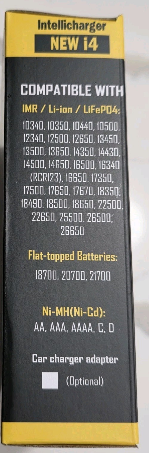 NiteCore i4 Intellicharger 2016 Battery Charger for RCR123A 14500 26650, etc