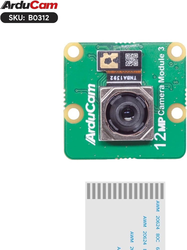 High Resolution 12MP Pi Camera Module V3 with Autofocus and Compatible Cables