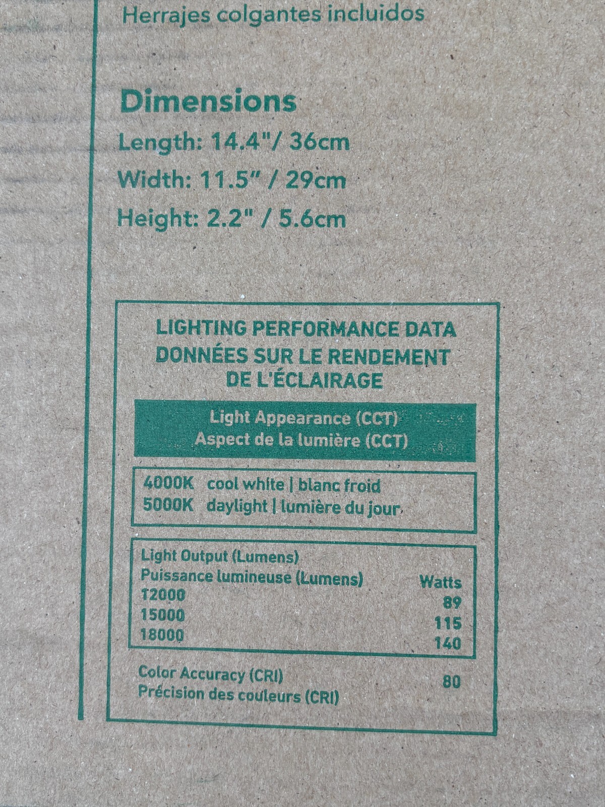 15.27-in x 11.5-in 1-Light 18000-Lumen Adjustable-Lumen 5000 K High Bay White