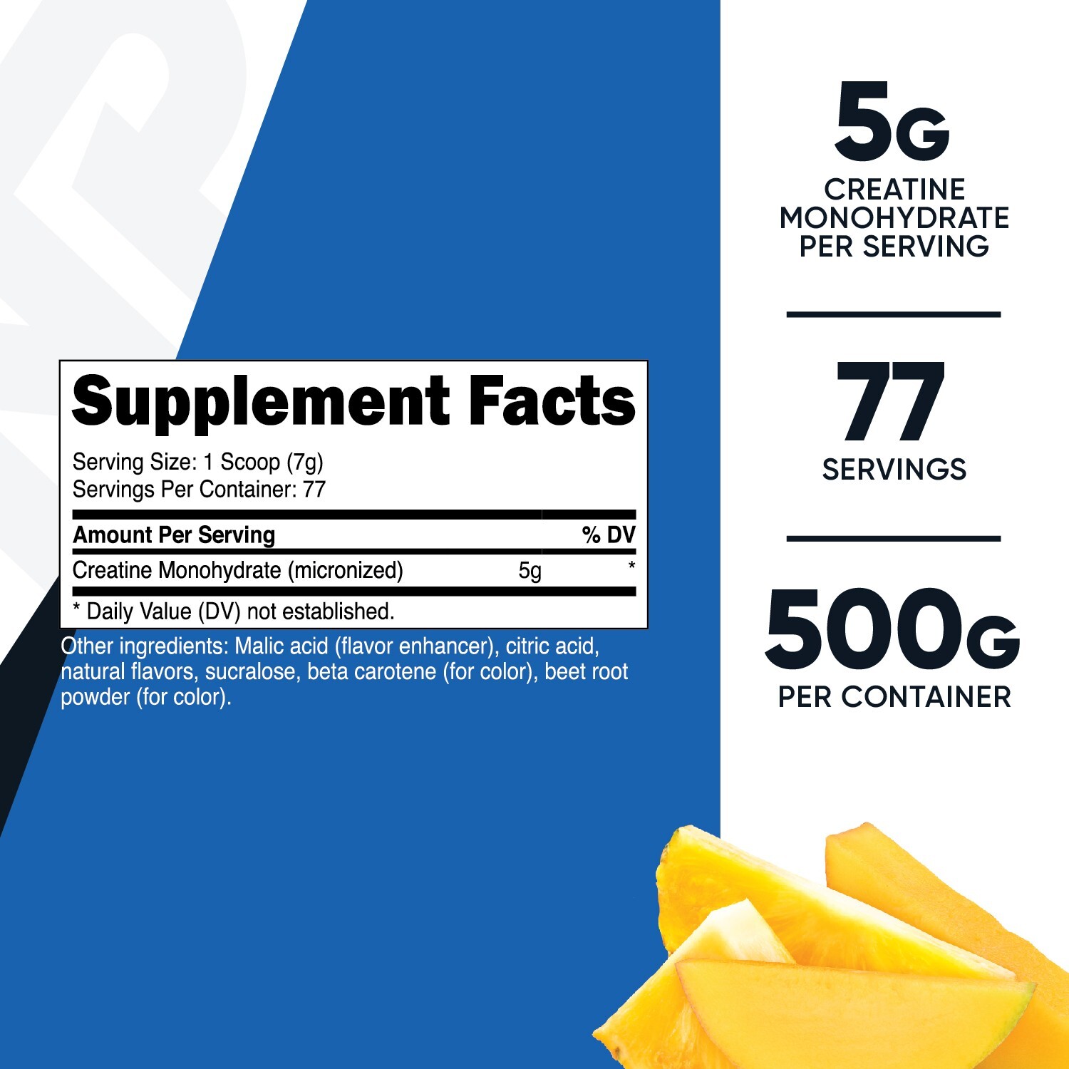 Nutricost Creatine Monohydrate Powder (500G) (Pineapple Mango)
