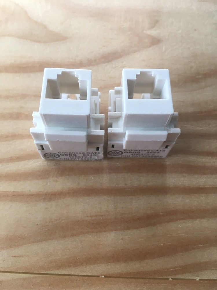 2Pcs Enhanced CAT 5 Ethernet Cable Jack US Shipping