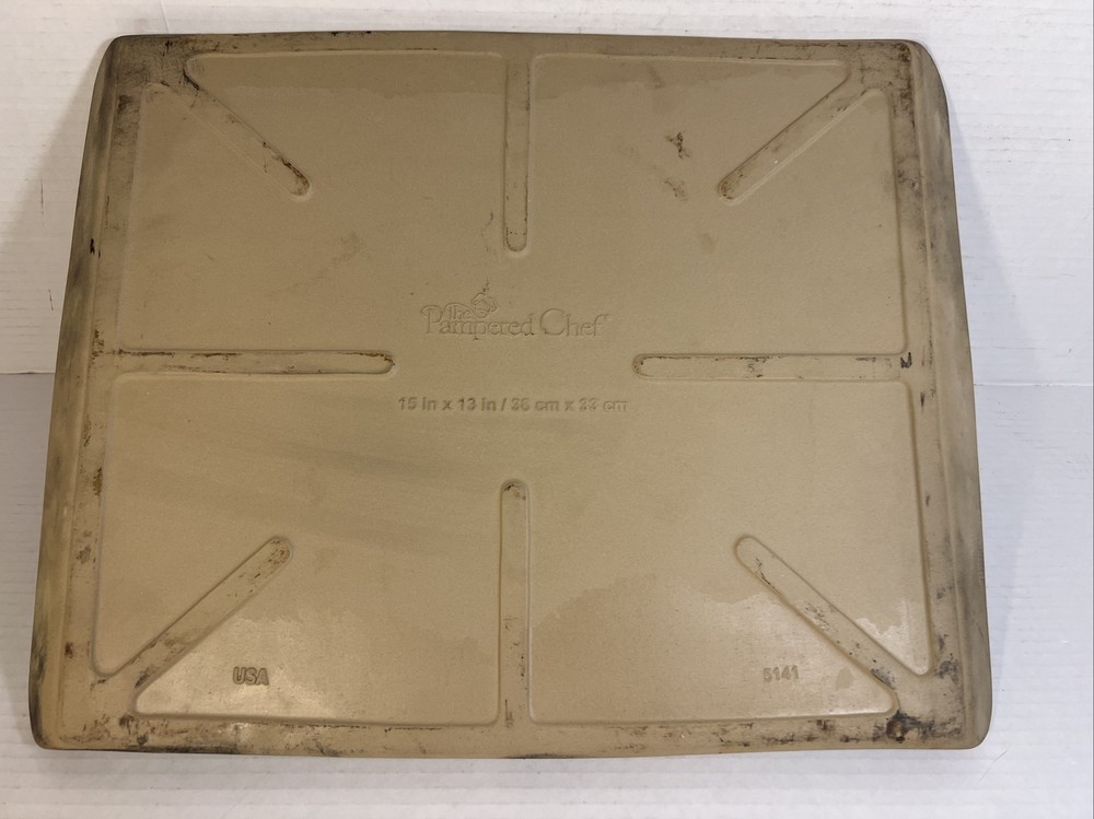 PAMPERED CHEF 1343 11x17 Stone Cookie Sheet Bar Pan Baking Dish
