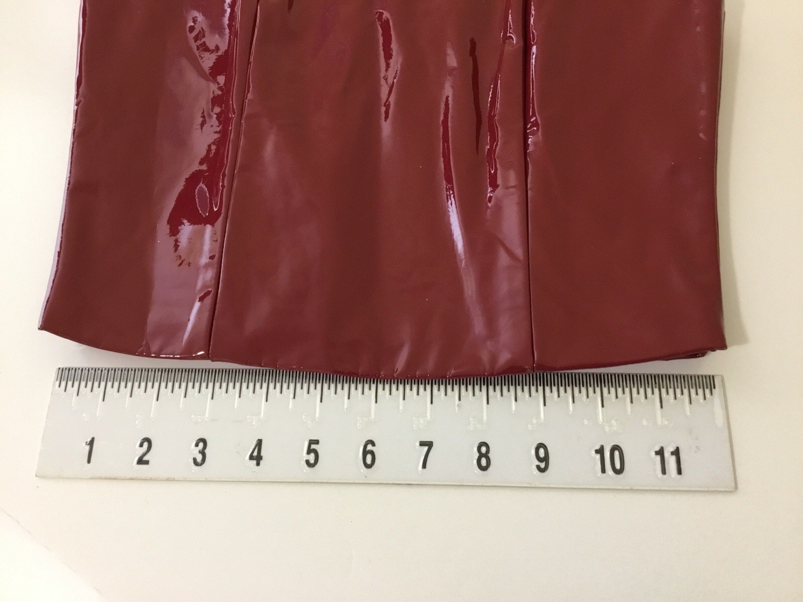 Superdown Red Faux Leather Corset top Zip Back Adjustable Strap EUC