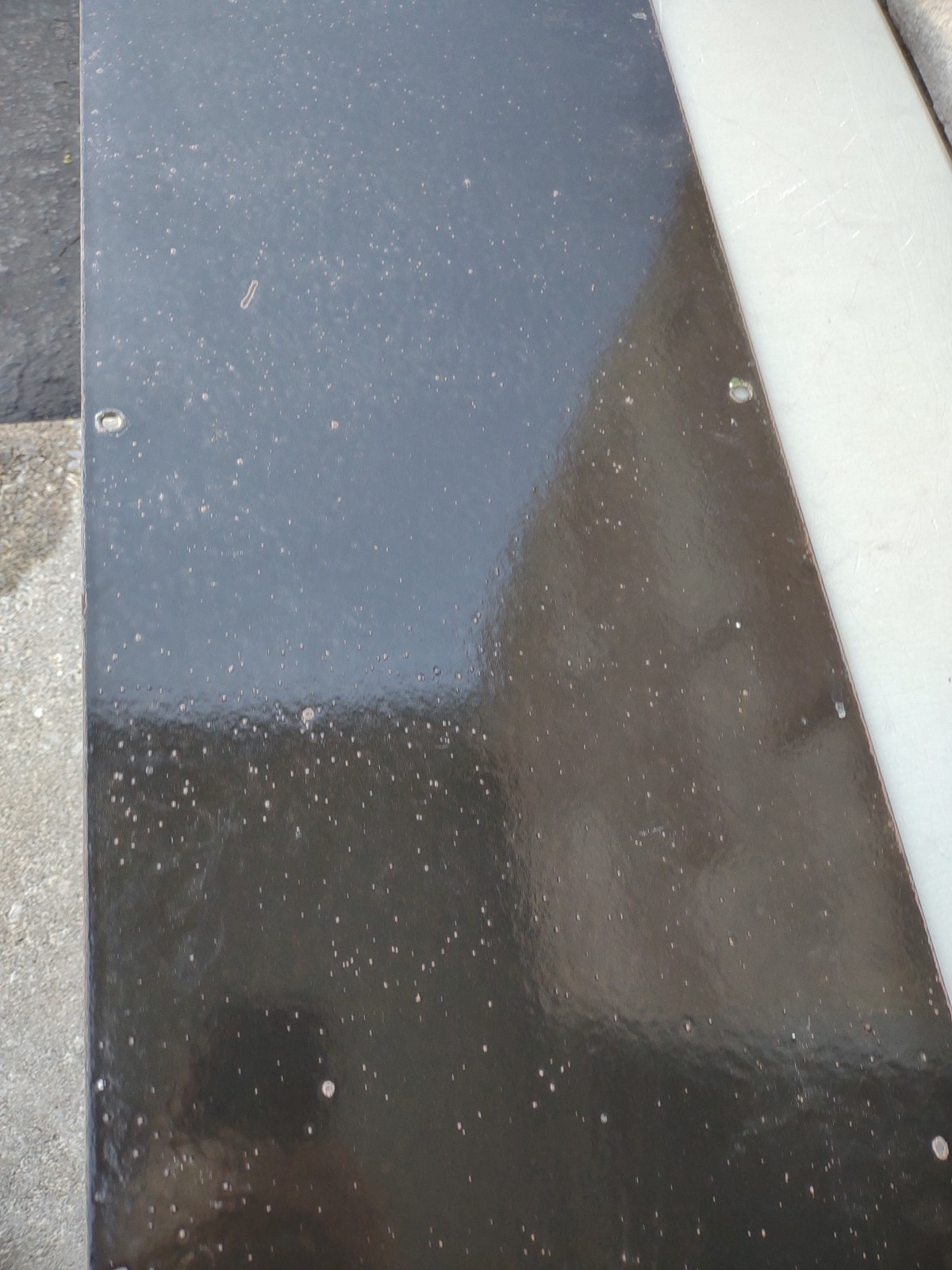 VINTAGE RARE LARGE SINCLAIR GASOLINE) 1-PIECE PORCELAIN DEALER SIGN (6FT LONG)