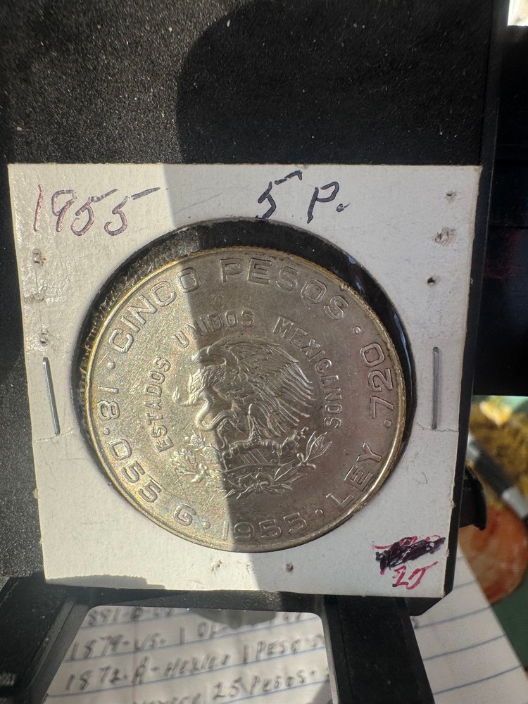 1955 MEXICO 5 PESOS