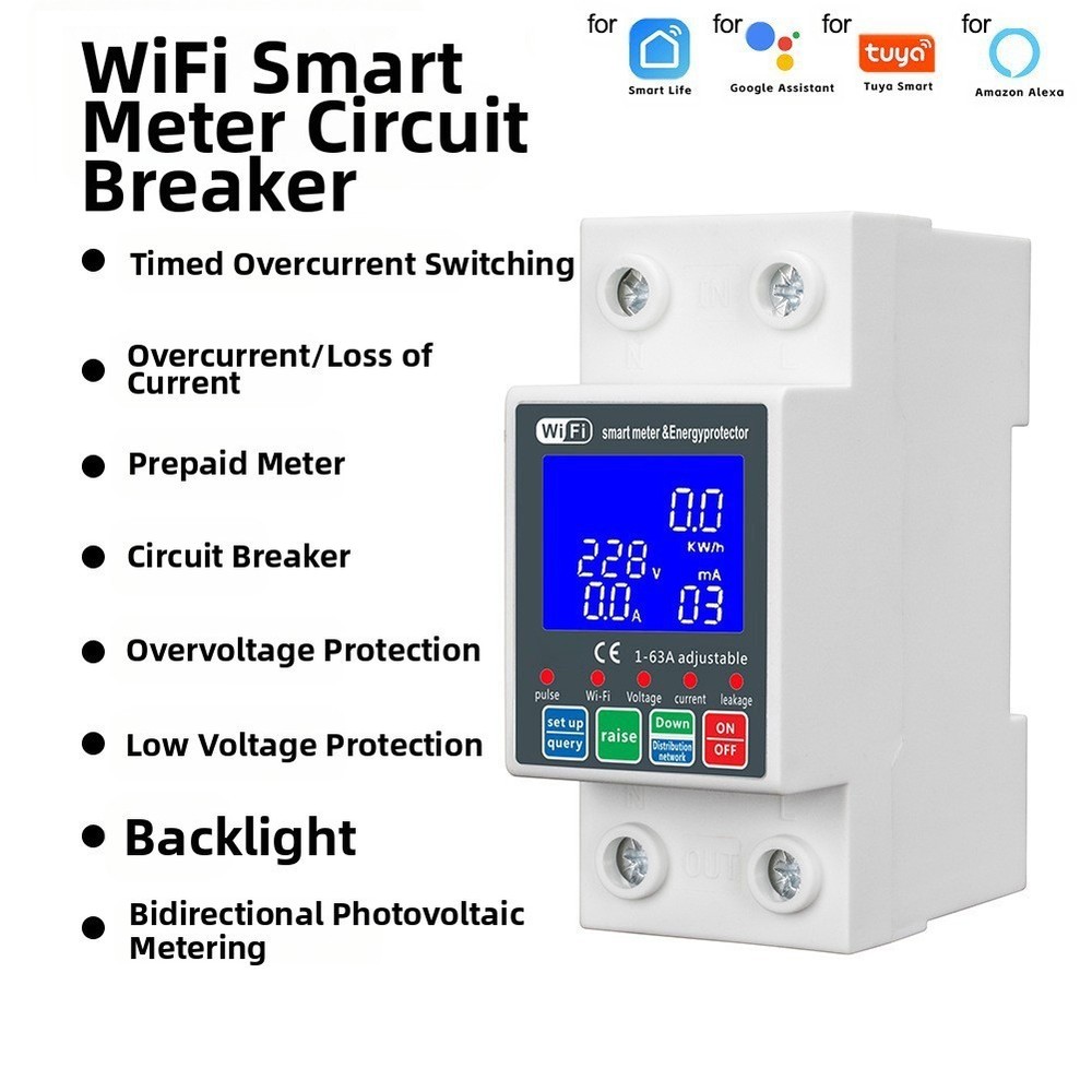 Smart WiFi Water Pump Controller for Tuya App with Overcurrent Delay and Safety