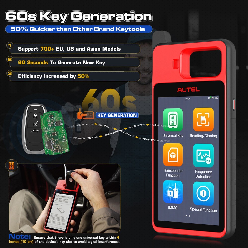2025 Newest Autel MaxiIM KM100 Key Fob Programming Tool Programmer Immobilizer