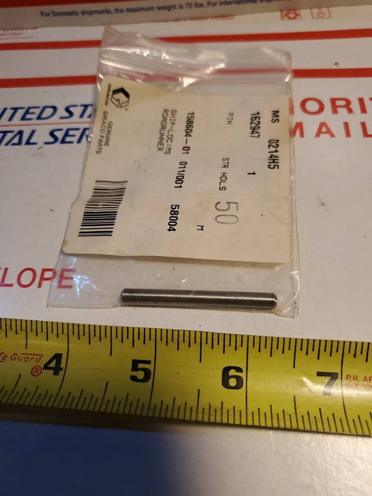 GRACO 162947 PIN REPLACEMENT PART NEW, U5