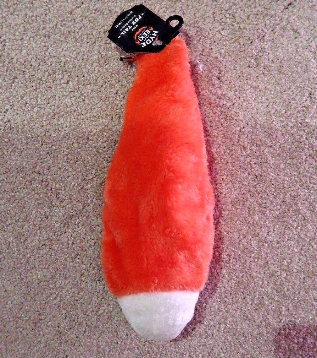NEW orange fox tail metal clip-on furry plush animal costume cosplay accessory
