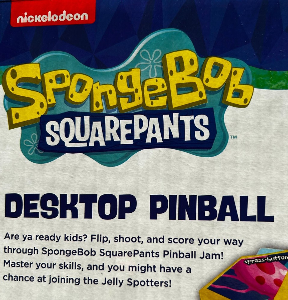 SpongeBob Squarepants Tabletop Pinball Machine Game