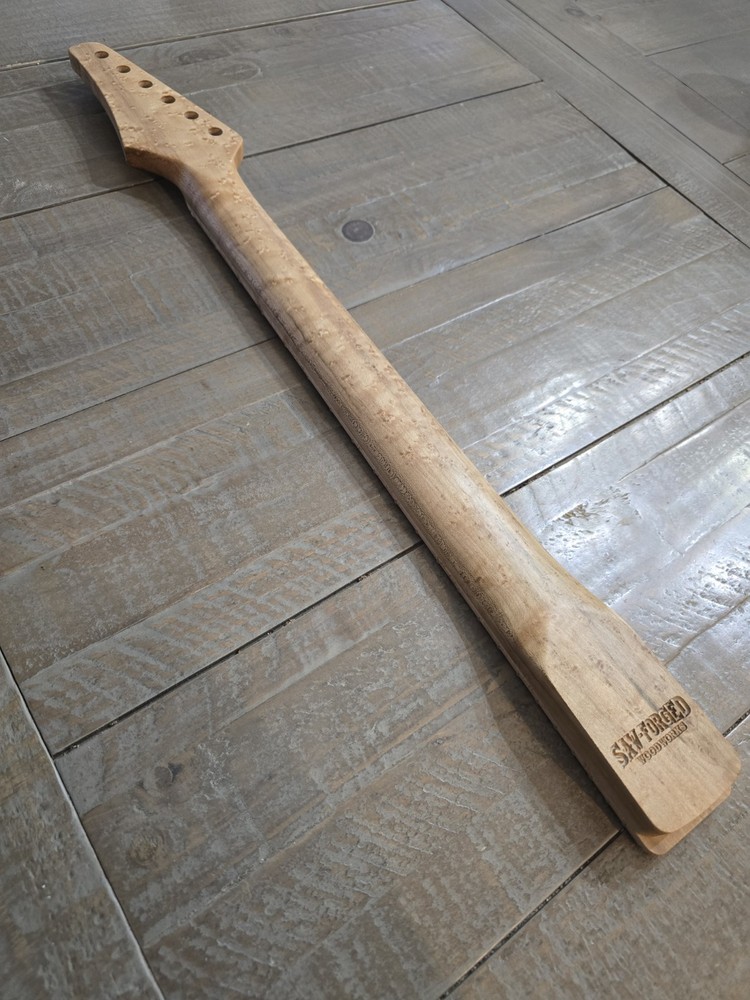 Guitar Neck, Birdseye Maple on Birdseye Maple