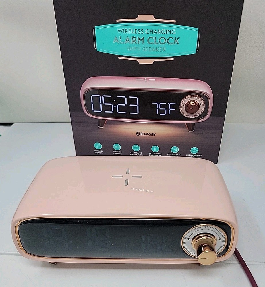 Bluetooth Speaker Alarm Clock Warm Night Light for Customers Female Teachers