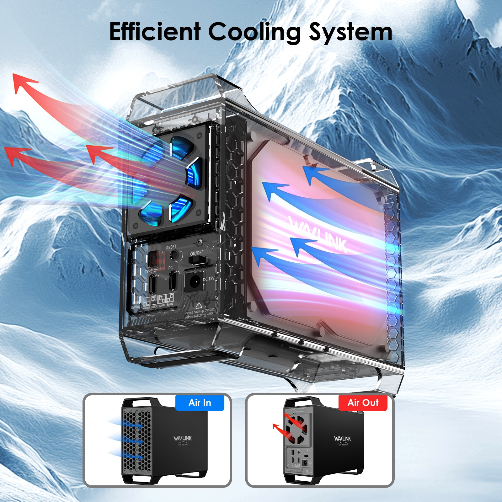 2-Bay/4-Bay Hard Drive Enclosure for 3.5"/2.5'' SATA HDD/SSD 10Gbps USB-C 3.2