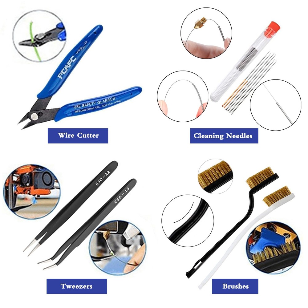 Lankki 23Pcs 3D Printer Tool Kit, Accessories Removal Tools 23 Pcs