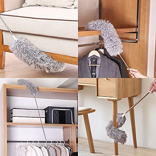 Dusters for Cleaning High Ceiling Fan, Microfiber Feather Duster with 30'' to