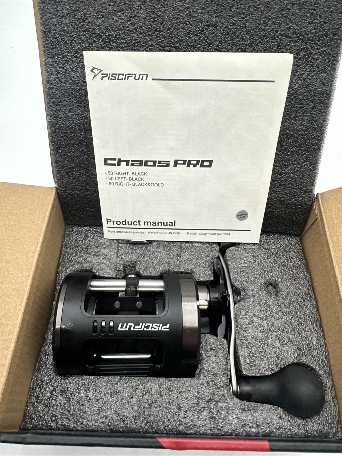 Piscifun Chaos Pro Baitcasting Fishing Reel, CNC Machined Aluminum Body Round Ca