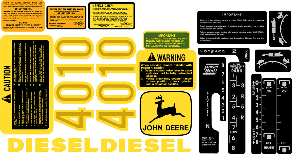 4010 John Deere Complete Decal Set