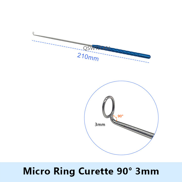 Micro Curette With Ring Tip Ring Curette Microneurosurgery Instruments 1pcs