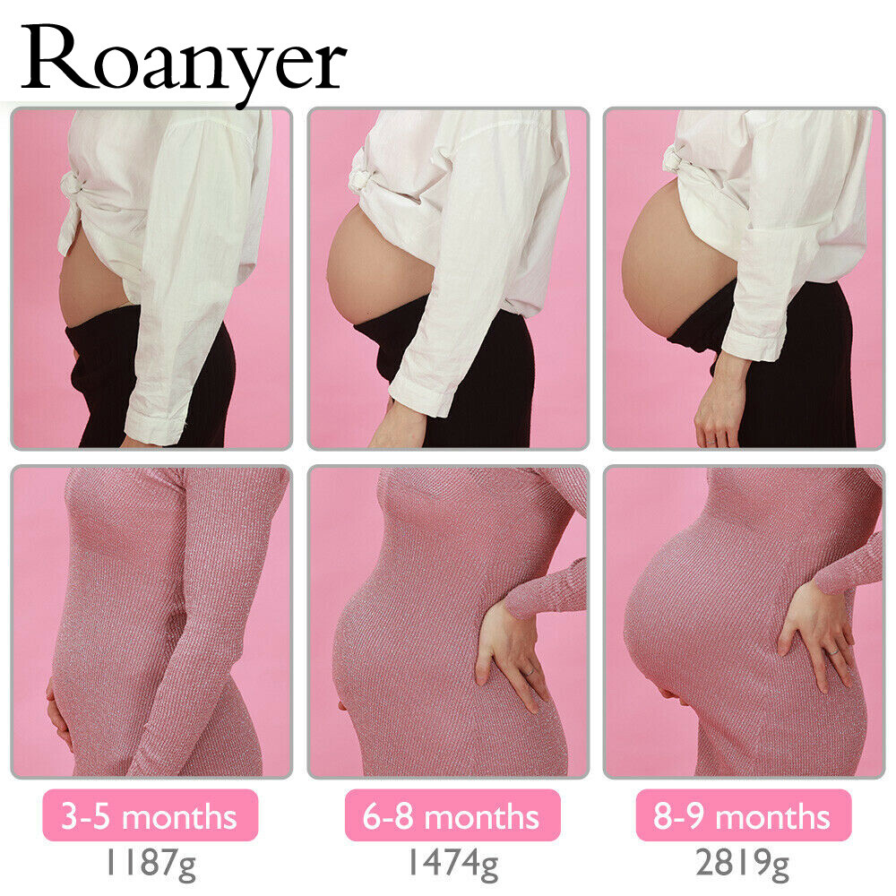 Roanyer Silicone Fake Belly Pregnant Bump 3-9 Months for Crossdresser Props