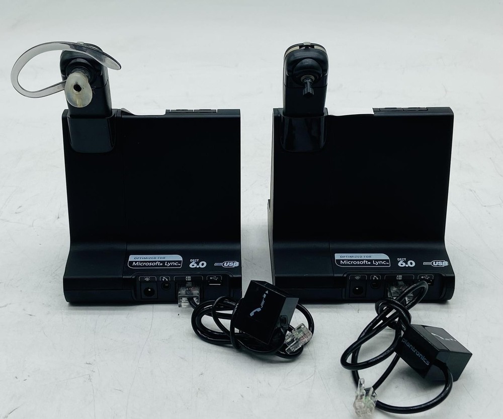 2x PLANTRONICS W02 DECT WIRELESS HEADSET SYSTEMS