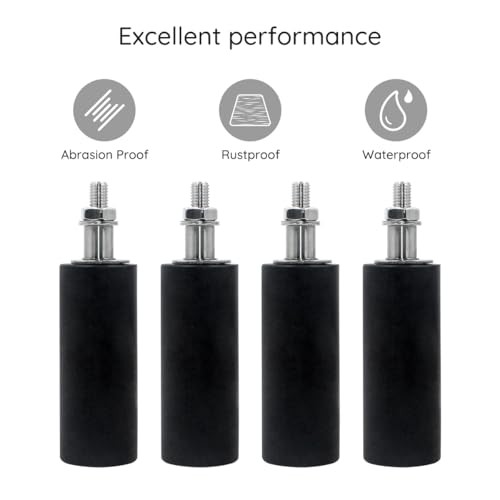 Slide Gate Guide Rollers，4”Universal L Bracket Adjustable 4 Nylon Rollers Gate