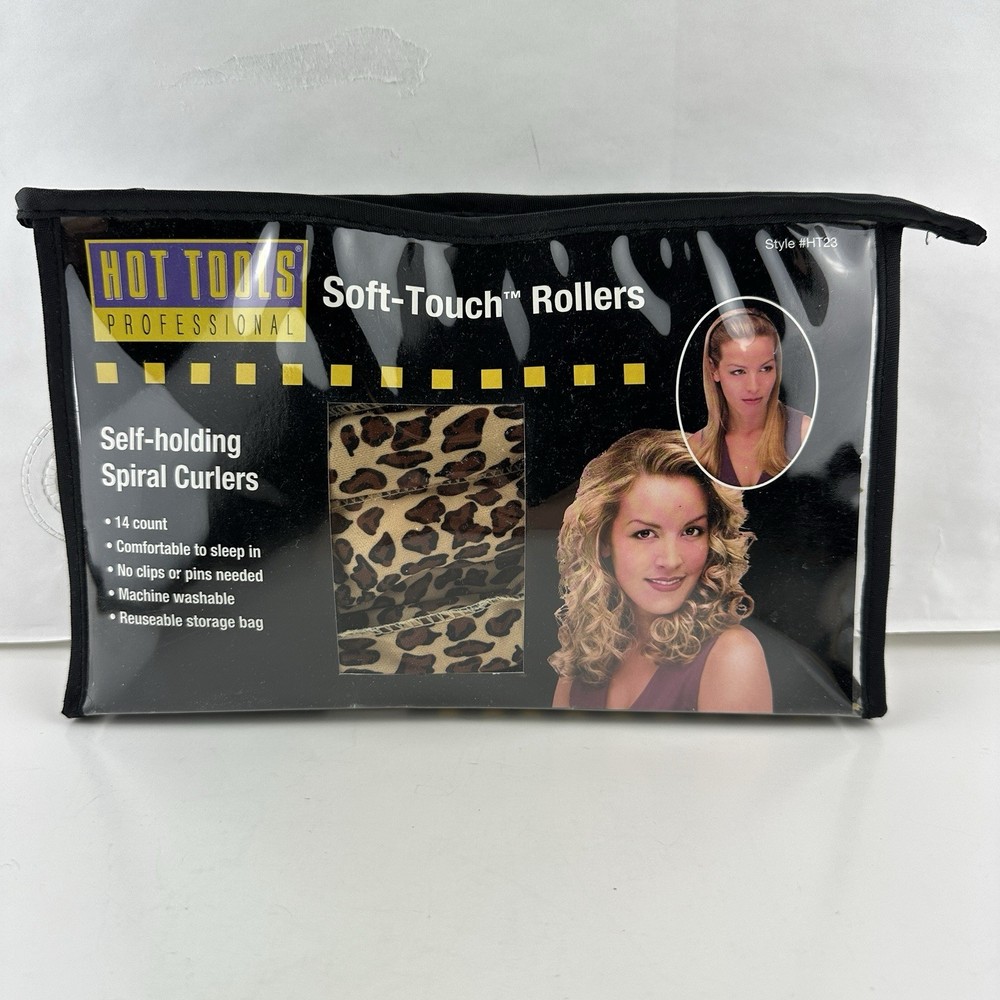 Hot Tools Soft Touch Rollers Self-Holding Spiral Curlers 14 Count HT23