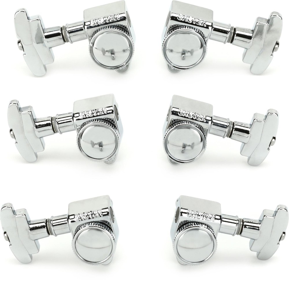 Grover 509C Roto-Grip Locking Rotomatic Tuners - Chrome (5-pack) Bundle