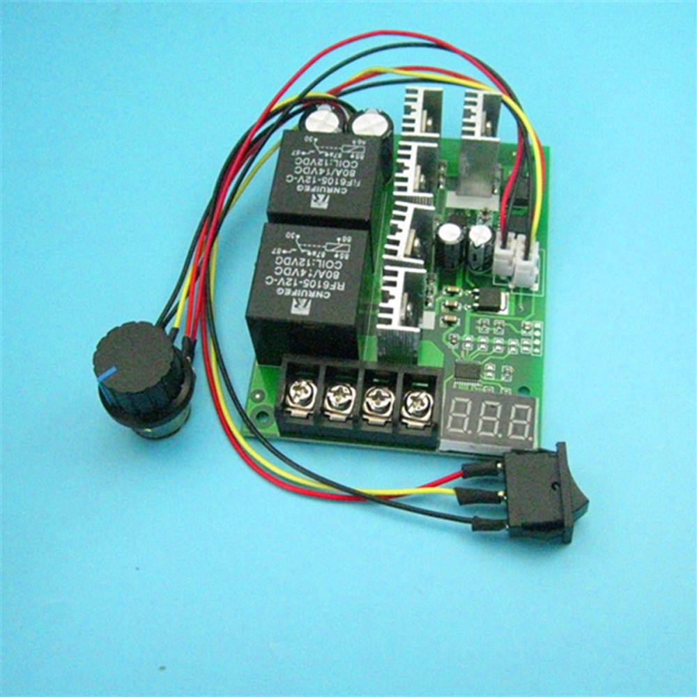 40A PWM Speed Controller DC Motor Digital Display Adjustable Drive Module Input