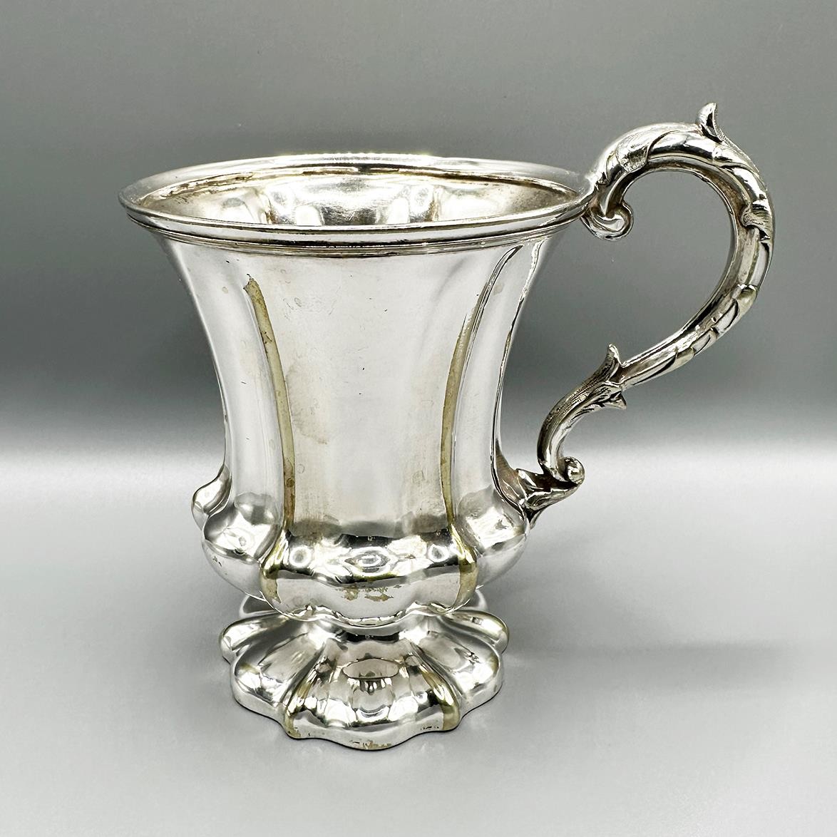 VICTORIAN CHRISTENING MUG SILVER PLATE ELKINGTON, MASON & CO 1854