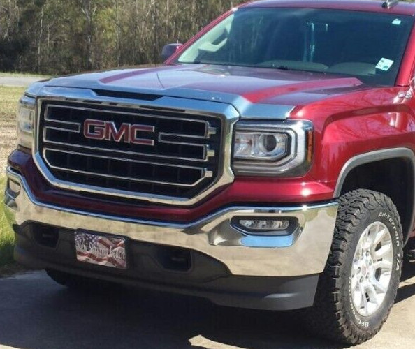 Chrome Aeroskin Hood Protector Bug Shield Deflector for 14-2018 GMC Sierra 1500