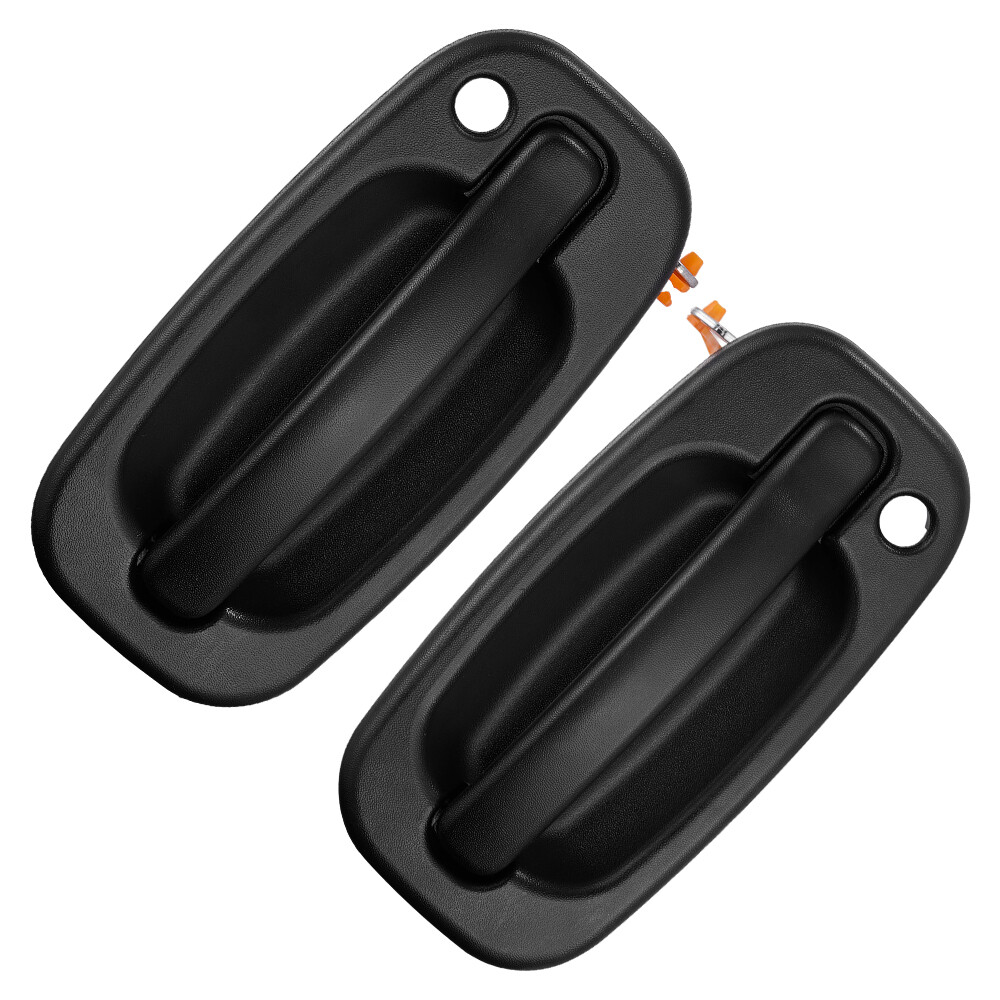 Door Handle Set For Chevy Silverado 1500 1999-2006 Texture Black Front Outer 2PC