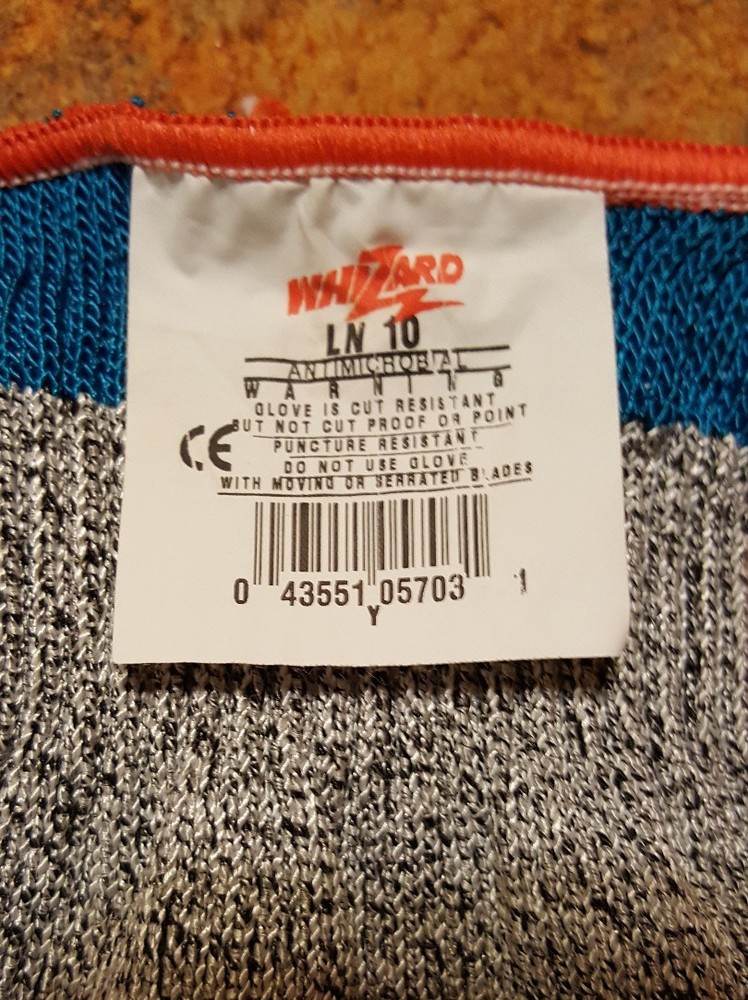 WHIZARD CUT GLOVE SIZE XLarge (10) 135644 GREY
