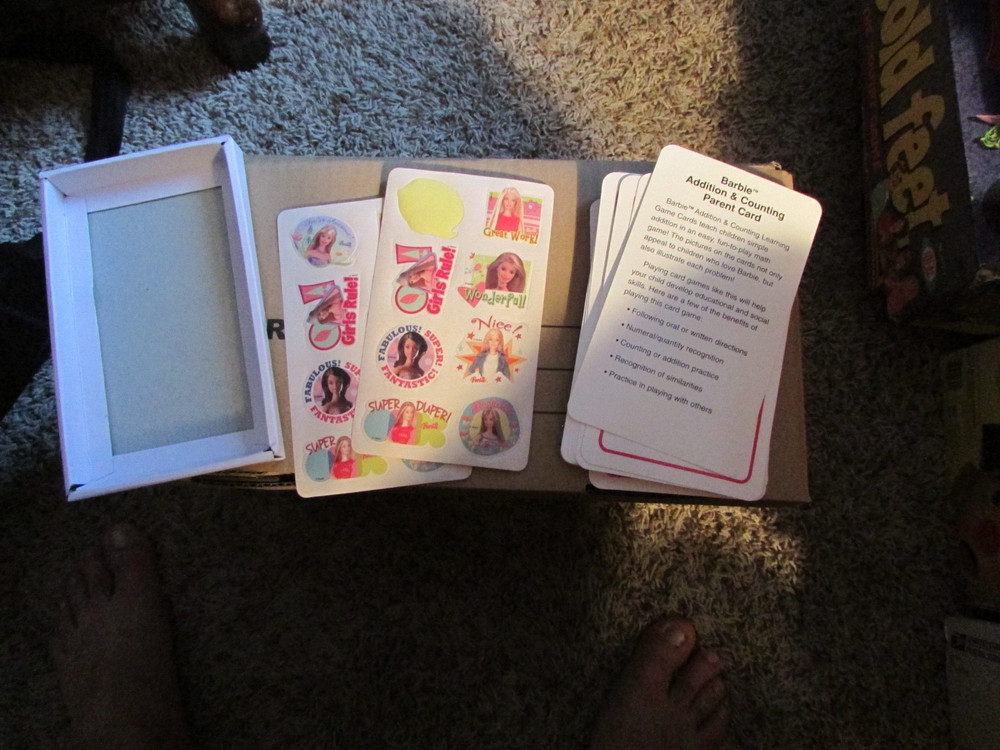 Mattel Barbie Addition & Counting Learning Game Flash Cards Simple Easy Fun Math