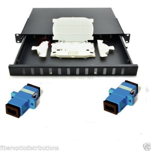Fiber Optic  Patch Panel,12 Port Loaded  SC Simplex,Rackmount - 12365