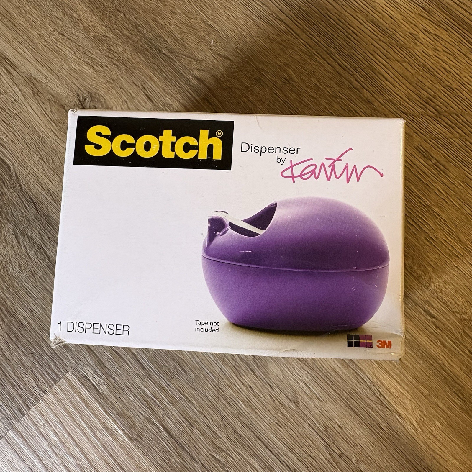 2012 Karim Rashid Pebble Designer Frutiger Aero Purple Scotch Tape Dispenser NOS