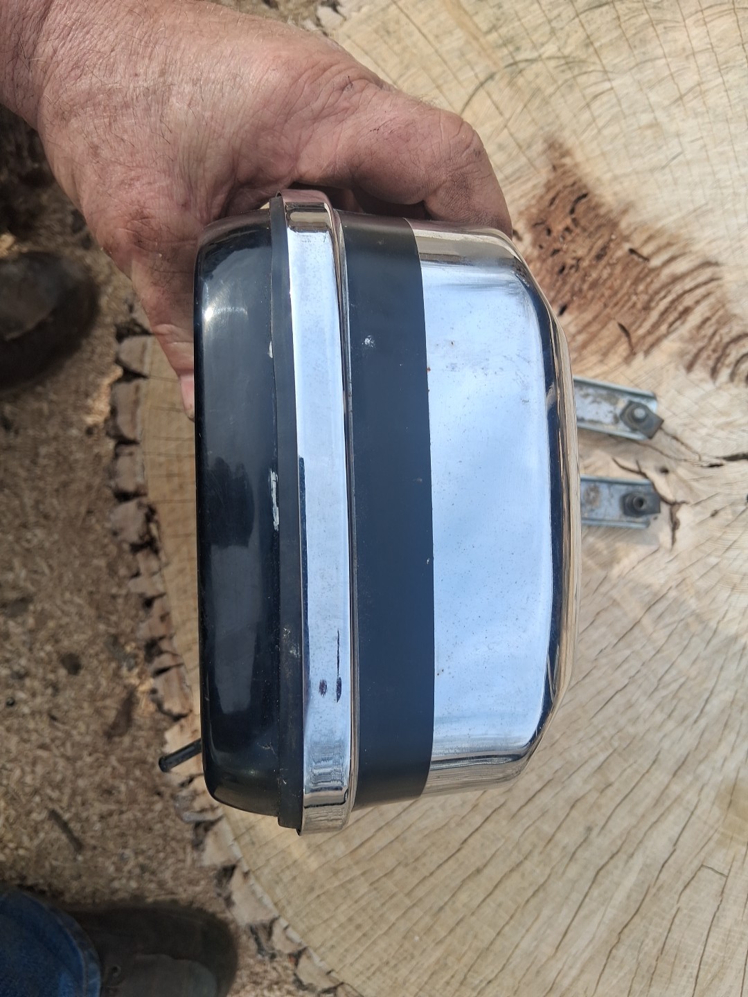 Harley Davidson Shovelhead 80 Cubic Inch Can Ham Air Cleaner With Brackets OEM