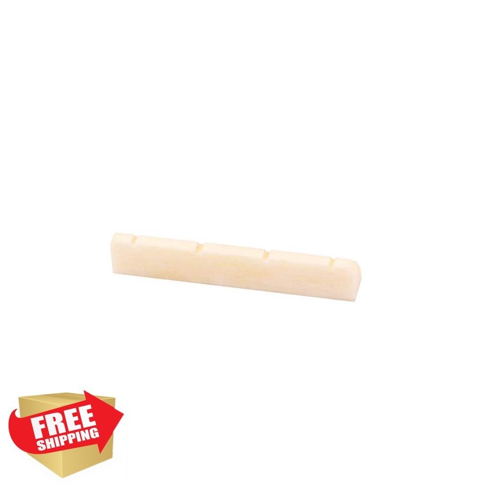 Alnicov Bone Nut Saddle for 4 String Acoustic Guitar Ukulele