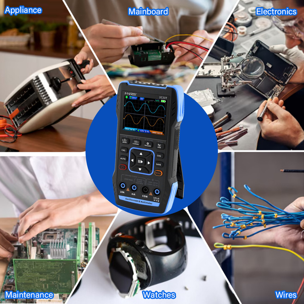 Handheld DualChannel Oscilloscope Digital Multimeter Function Signal Generator