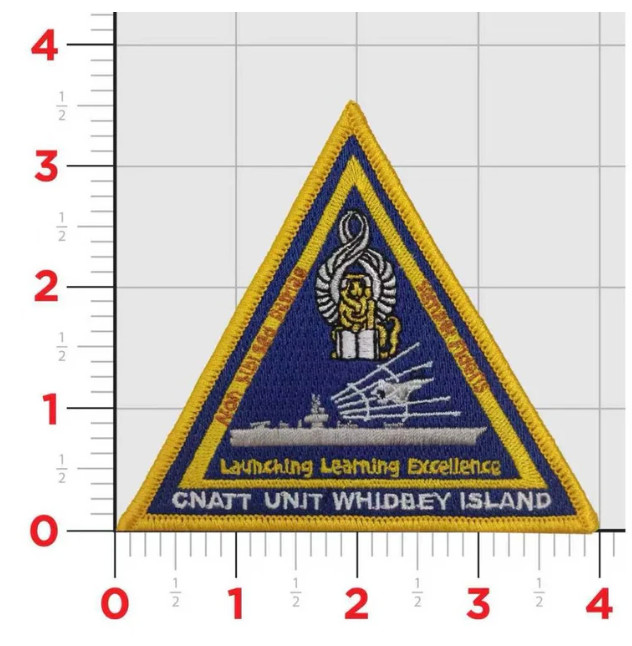 NAVY CNATT UNIT WHIDBEY ISLAND EMBROIDERED HOOK & LOOP PATCH