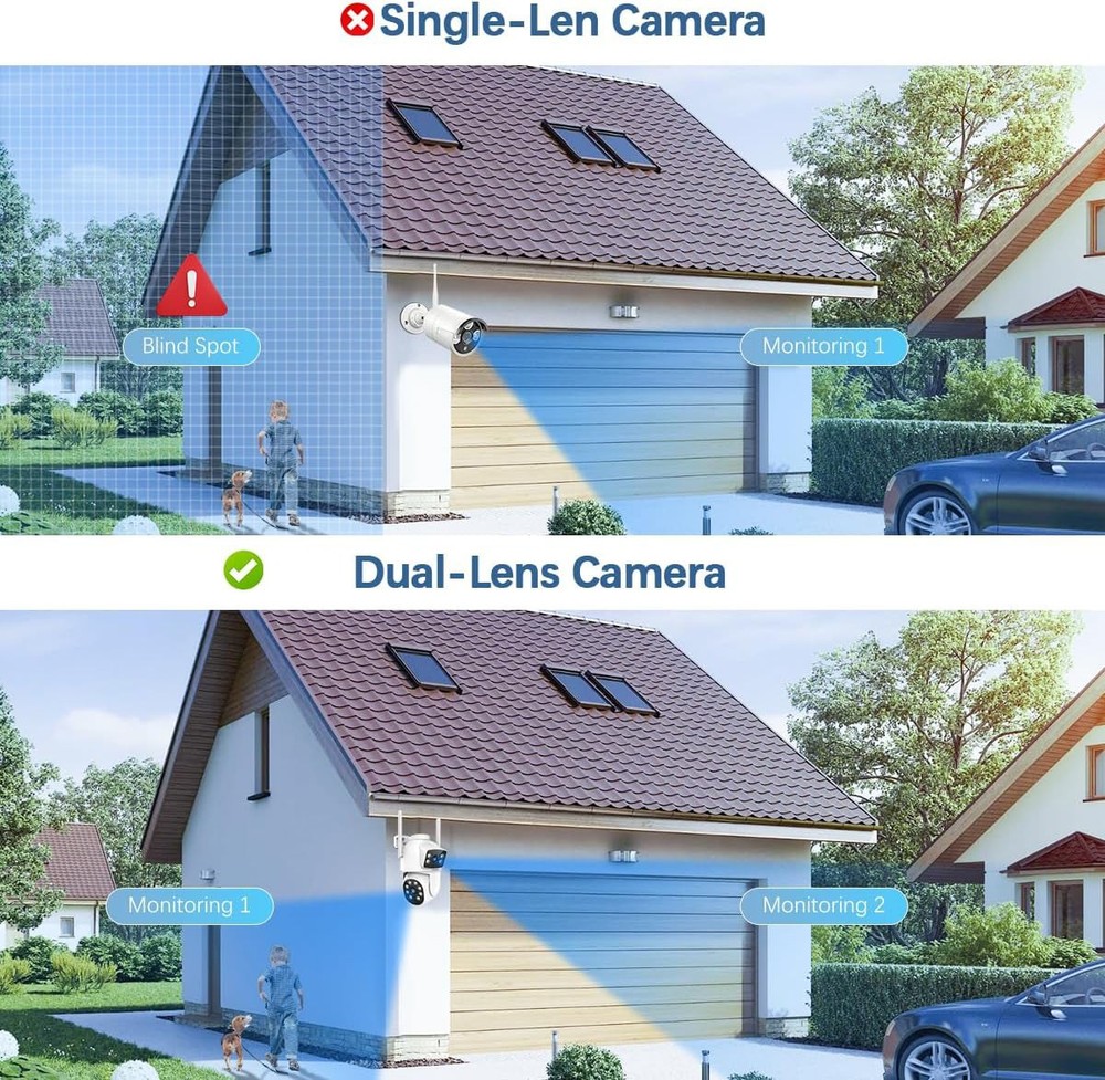 4x 4MP Network Cam Wireless Security Camera System Two Way Audio IR Night Vision