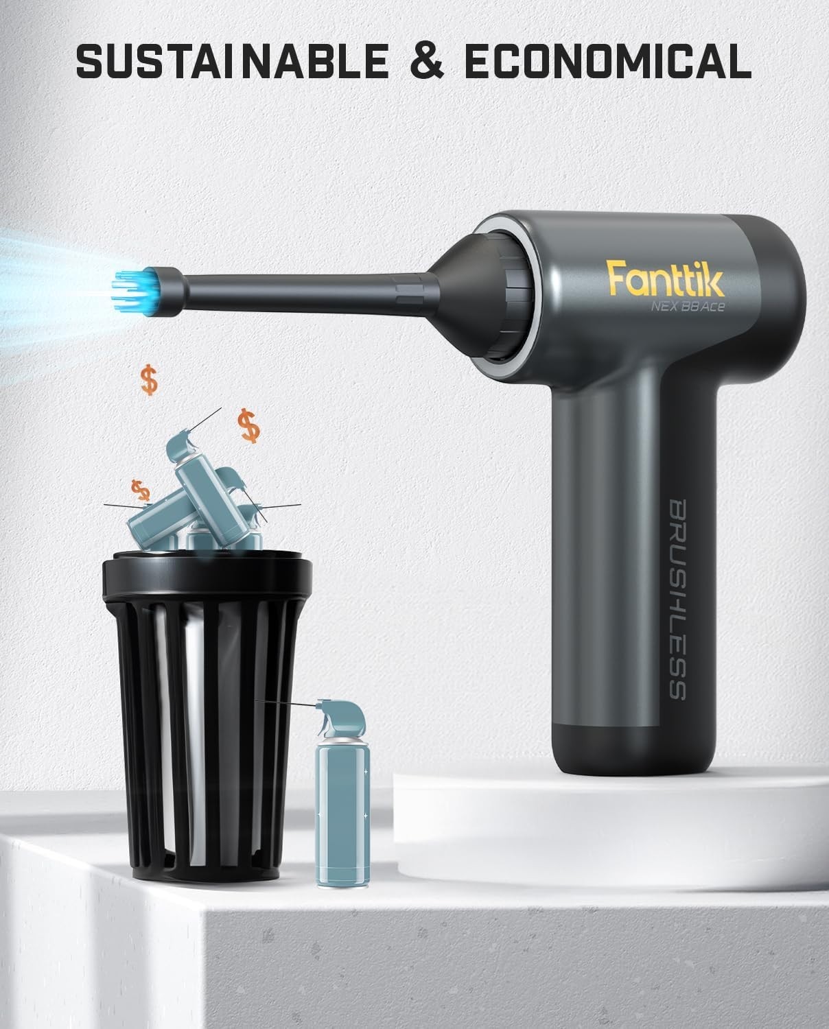 Fanttik B8 Ace Electric Air Duster, Compressed Air Duster, 110000RPM Brushless M