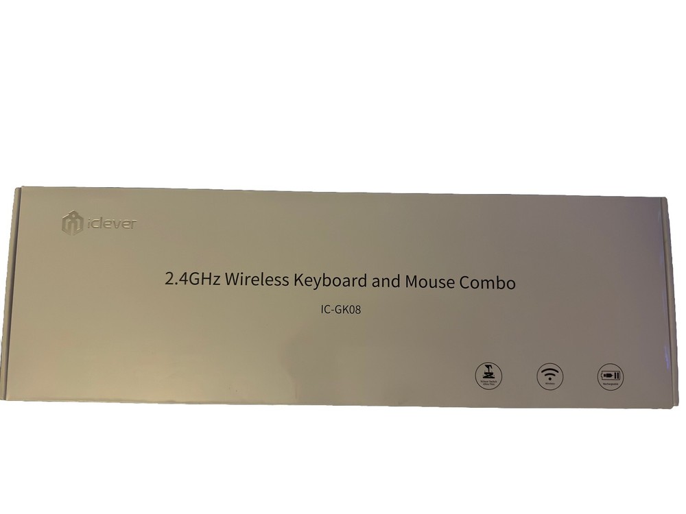 iClever IC-GK08 Wireless Keyboard & Mouse Combo Rechargeable Wireless Keyboard