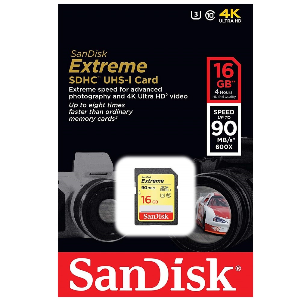 16GB Sandisk Extreme SD cards for Camera / Trail Camera / Computers (5 Pack)