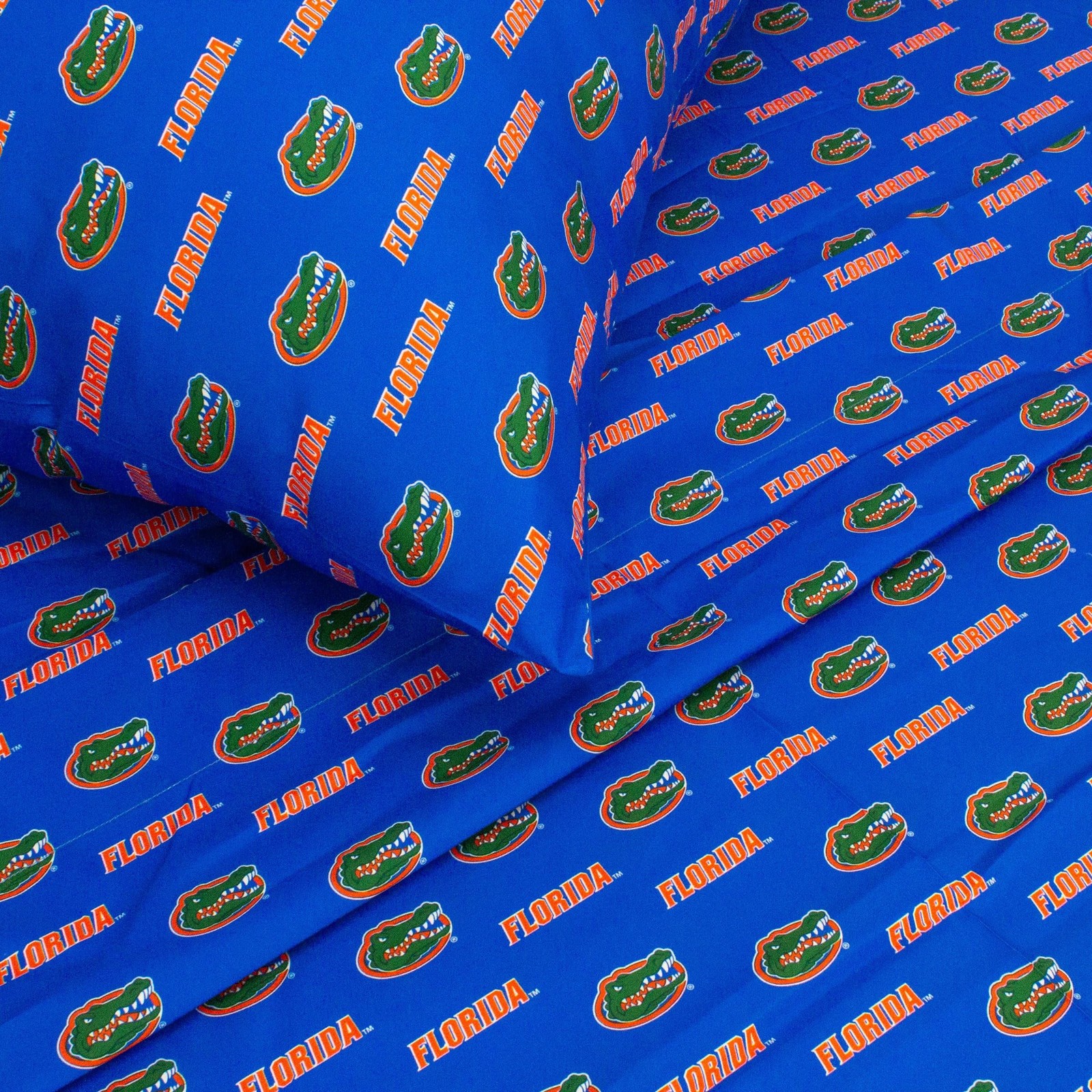 Everything Comfy Florida Gators Twin Sized 3 Piece Sheet Set, Team Color Back...