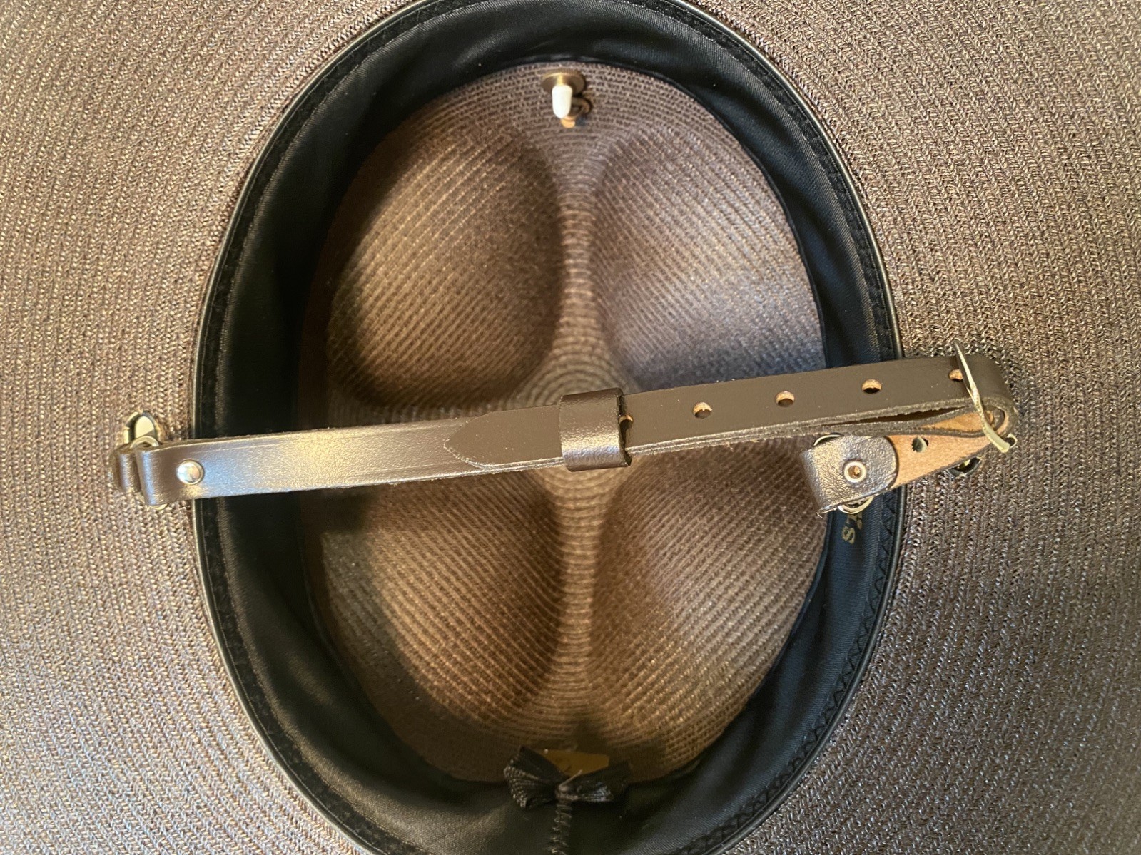 Stratton Form Fitting Straw Campaign Hat w/Strap w/Box 7 1/4